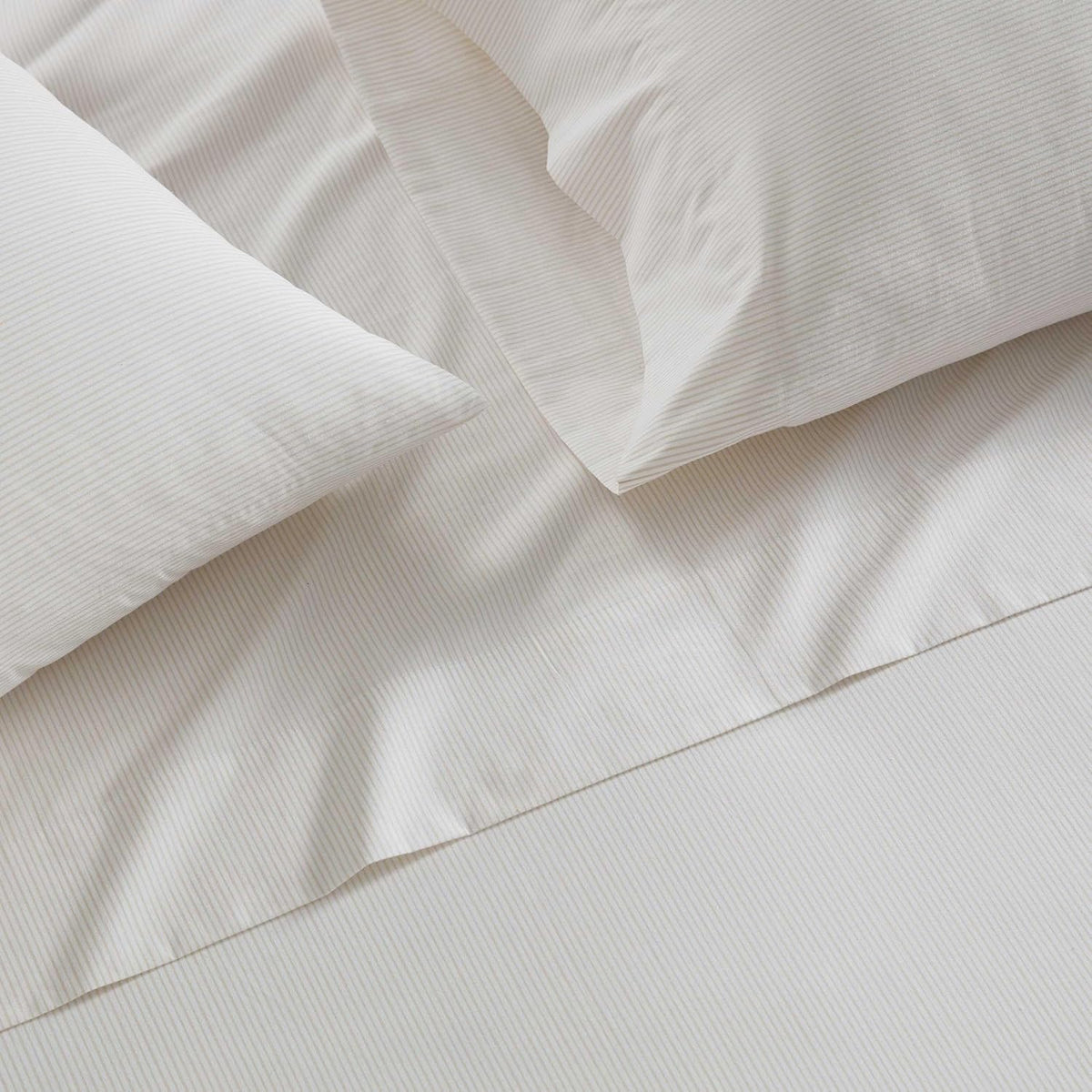 Queen cotton bedding sets in Stripe White, alternate view 5