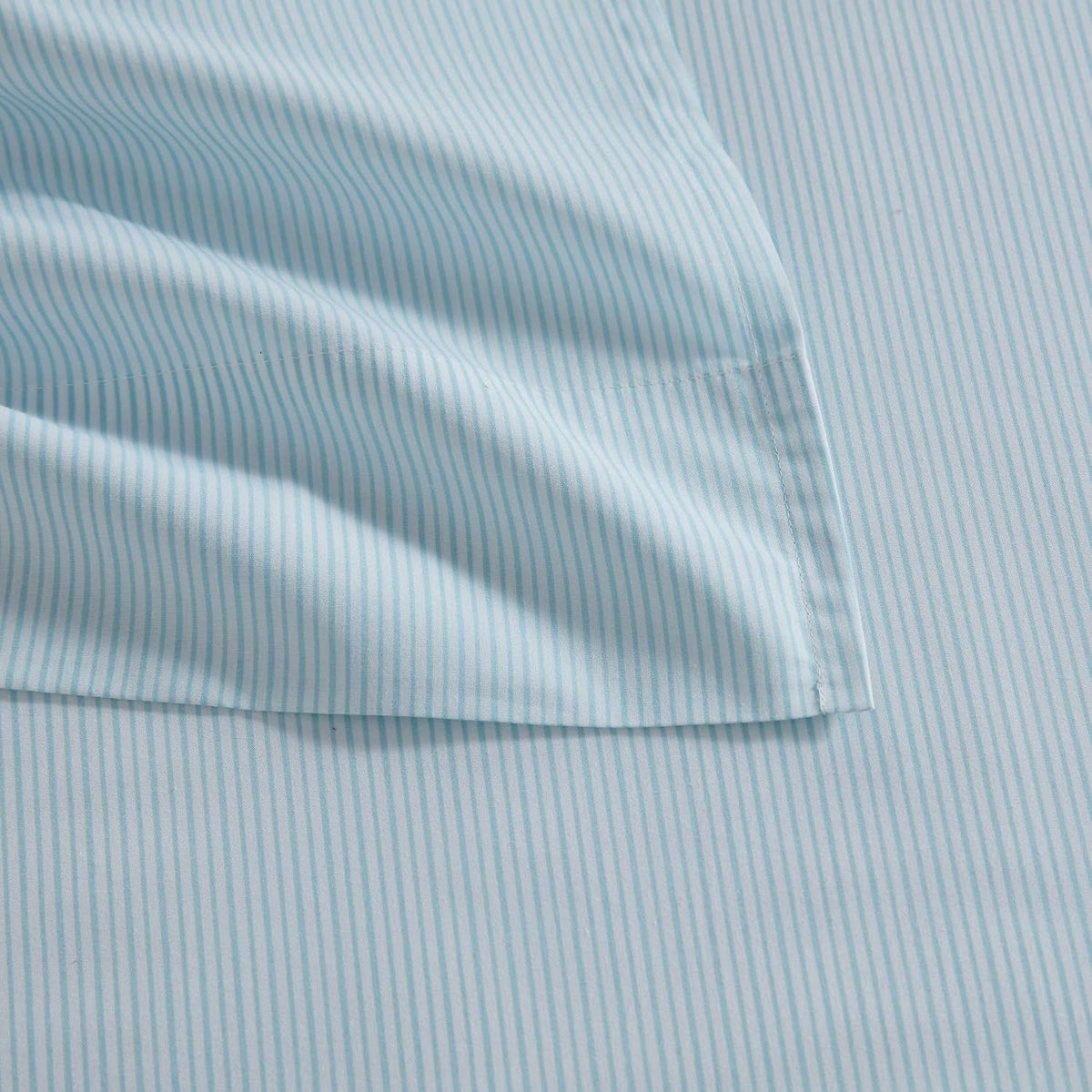 Twin cotton bedding sets in Stripe Blue, alternate view 6