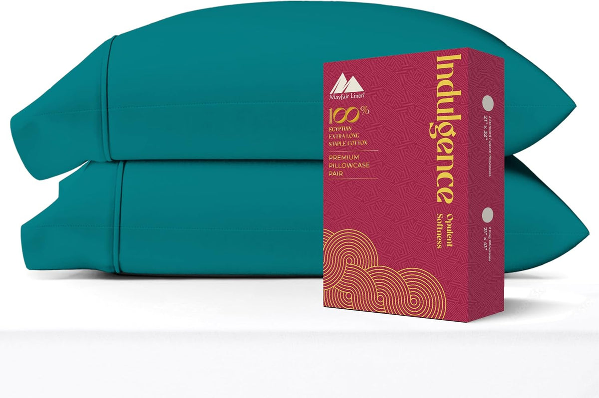 Egyptian - Queen Pillowcases cotton pillowcases in Teal