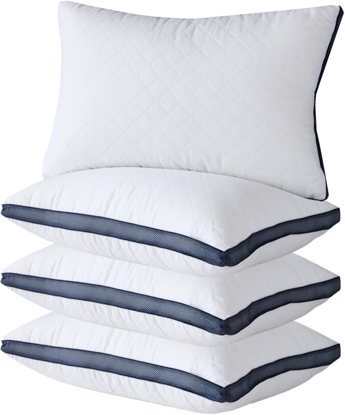 Standard polyester pillows in White