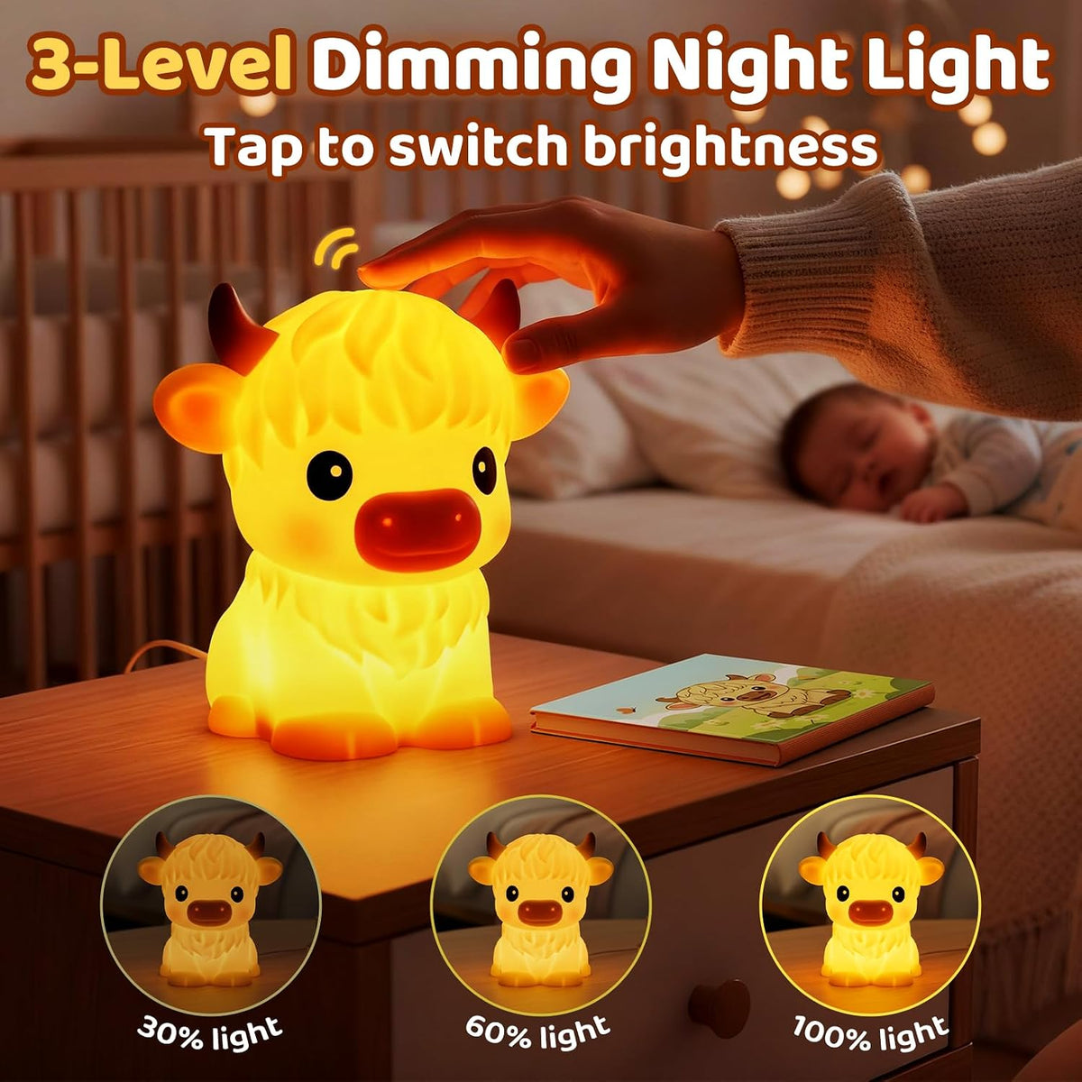 3.94"D x 5.18"W x 5.39"H plastic night lights & ambient lighting, alternate view 2