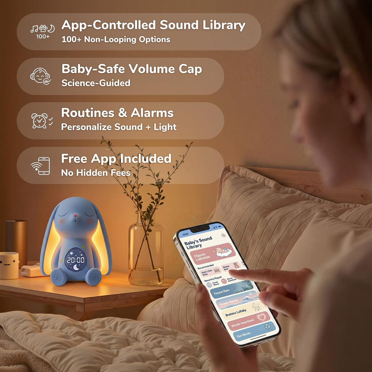 plastic white noise machines in Blue & Yellow, alternate view 6