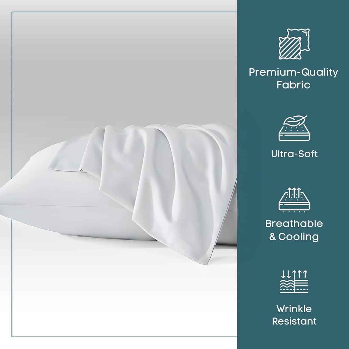 Body microfiber pillowcases in White, alternate view 5