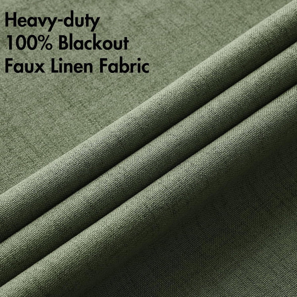 108"L x 52"W polyester curtains in Olive Green, alternate view 5
