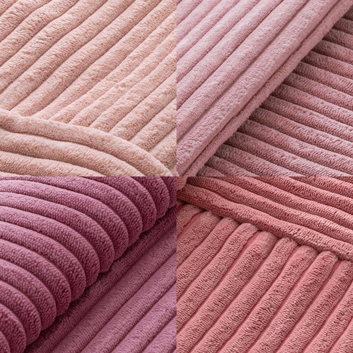 18"L x 18"W corduroy throw pillow accessories in Pink, alternate view 7