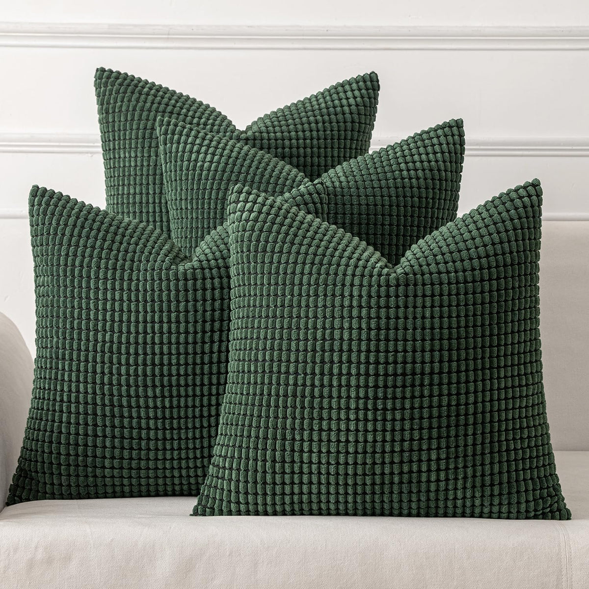 18"L x 18"W polyester throw pillow accessories in Dark Green