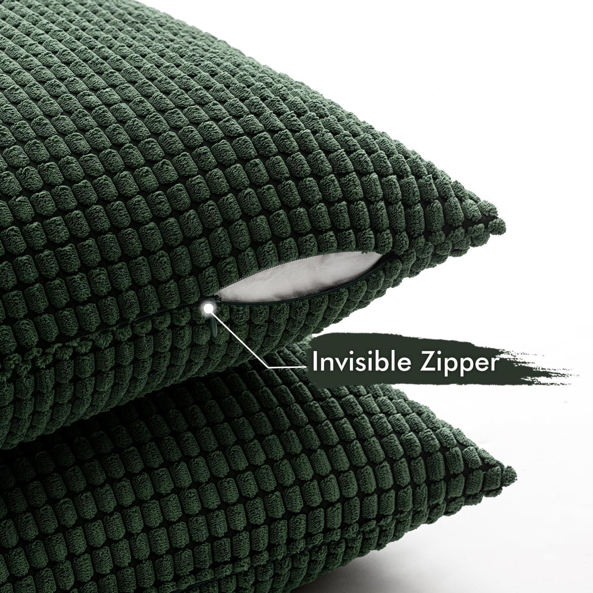 18"L x 18"W polyester throw pillow accessories in Dark Green, alternate view 5