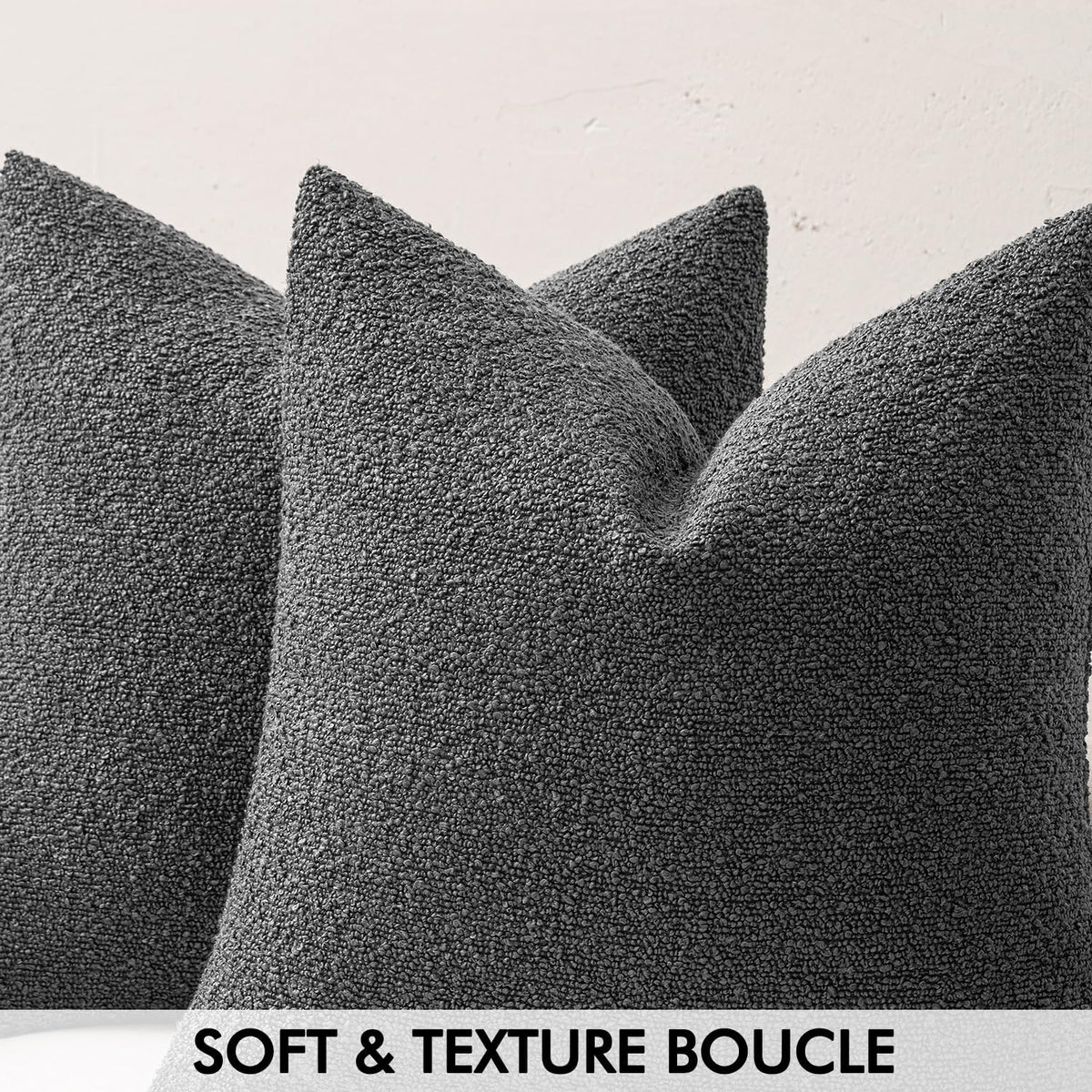 18"L x 18"W throw pillow accessories in Charcoal, alternate view 2