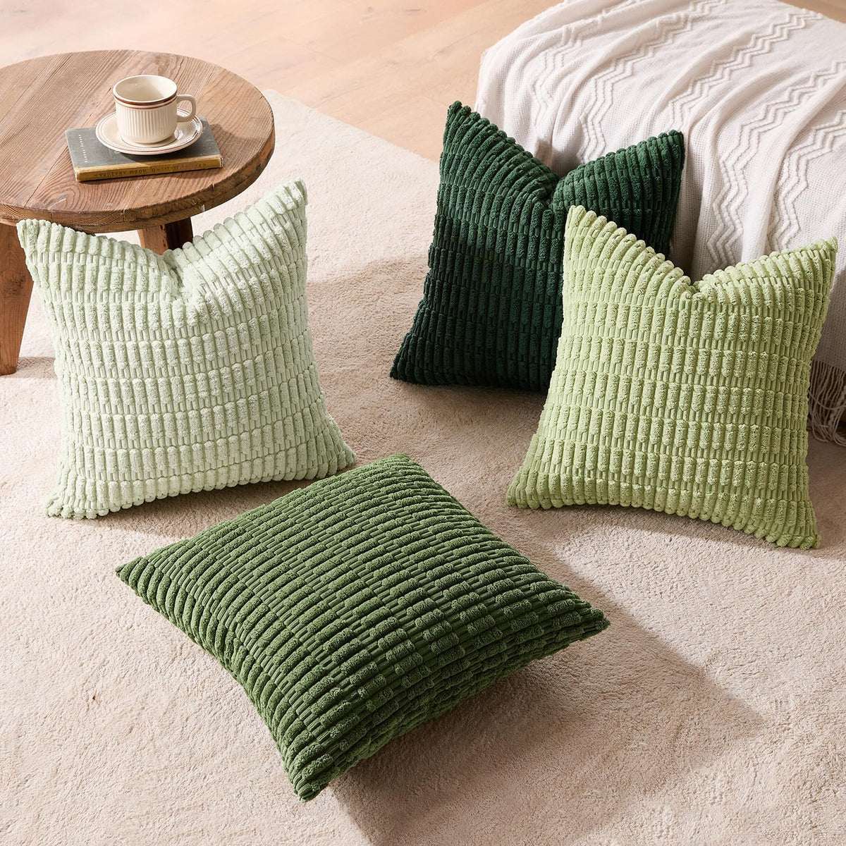 20"L x 20"W polyester throw pillow accessories in Forest Green, alternate view 7