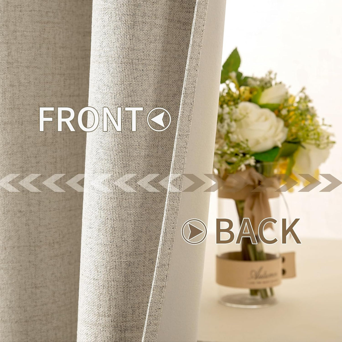 45"L x 52"W polyester curtains, alternate view 6
