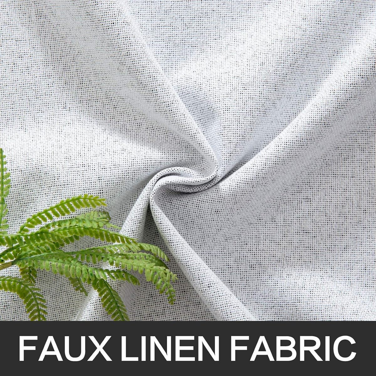54"L x 52"W polyester curtains in Grayish White, alternate view 5