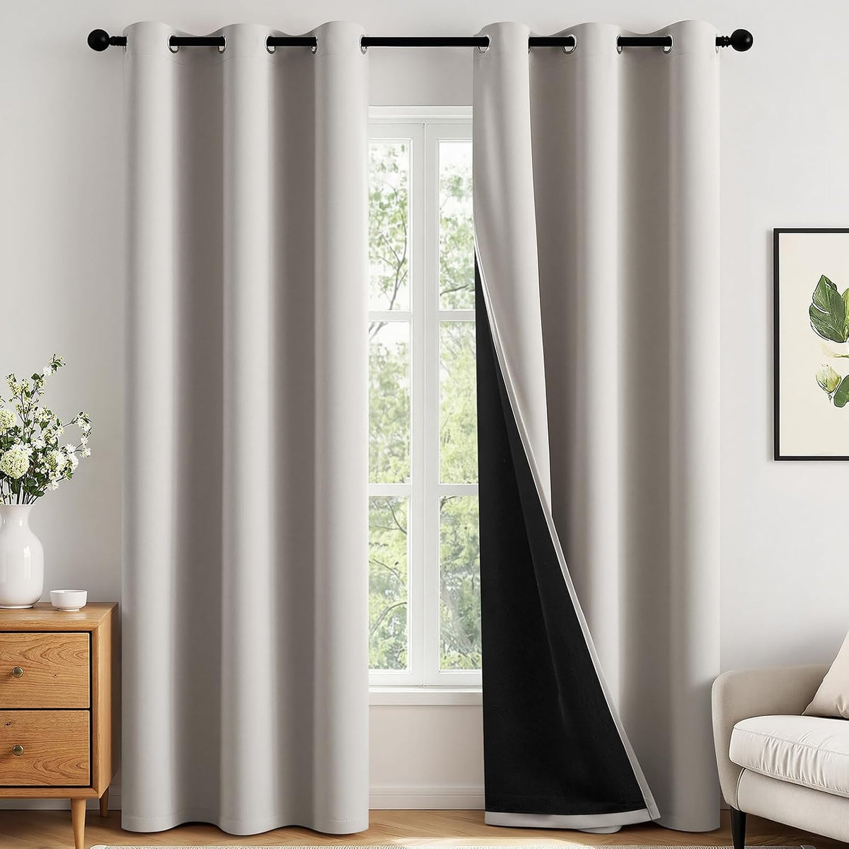 72"L x 40"W polyester curtains