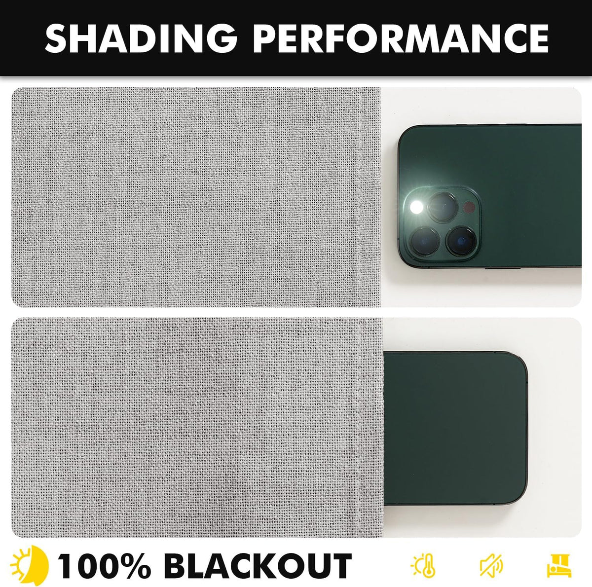 72"L x 42"W polyester curtains in Greyish White, alternate view 7