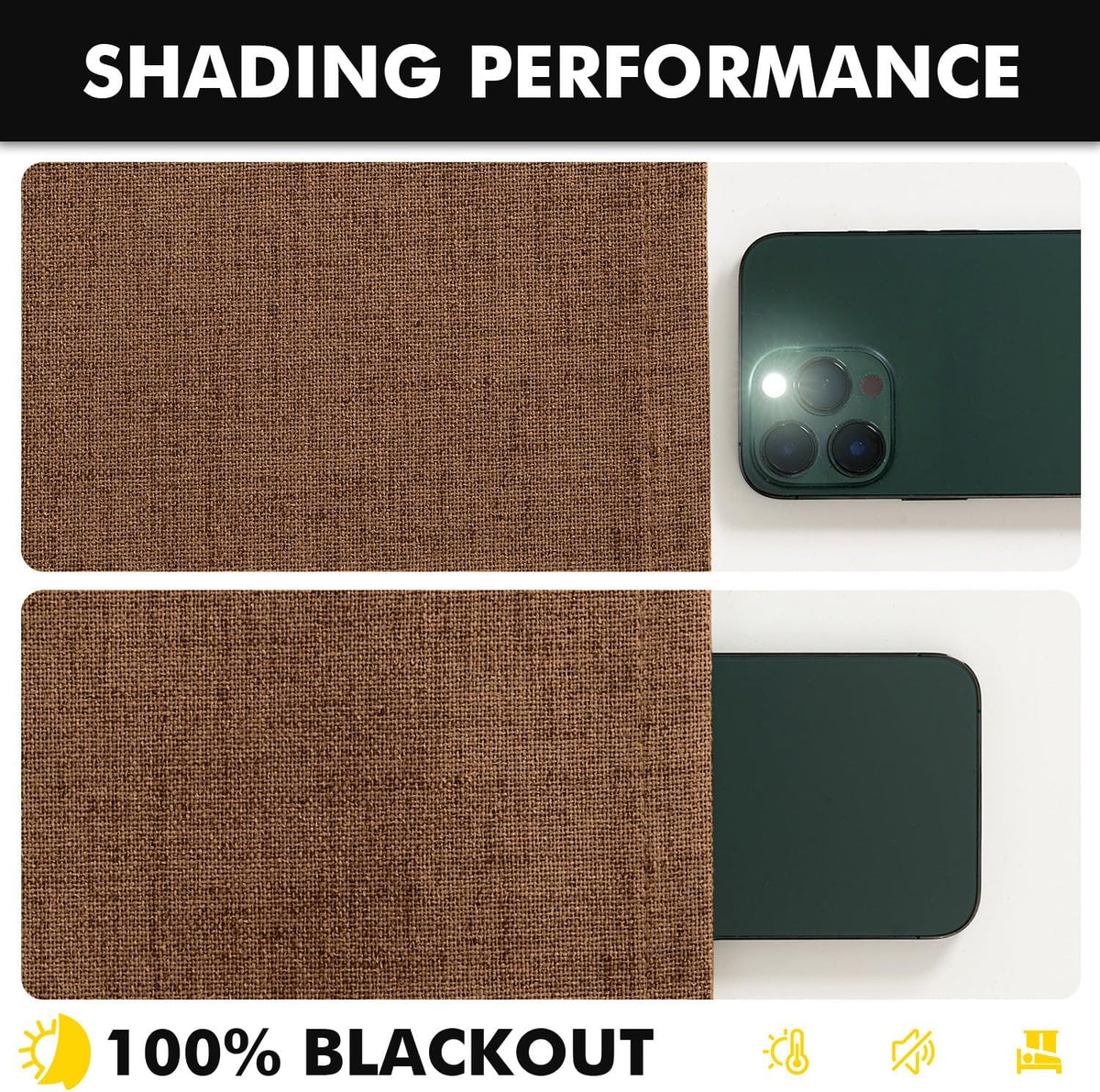 84"L x 42"W polyester curtains in Brown, alternate view 7