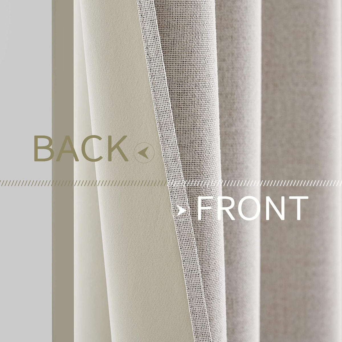 84"L x 42"W polyester curtains in Ivory, alternate view 6