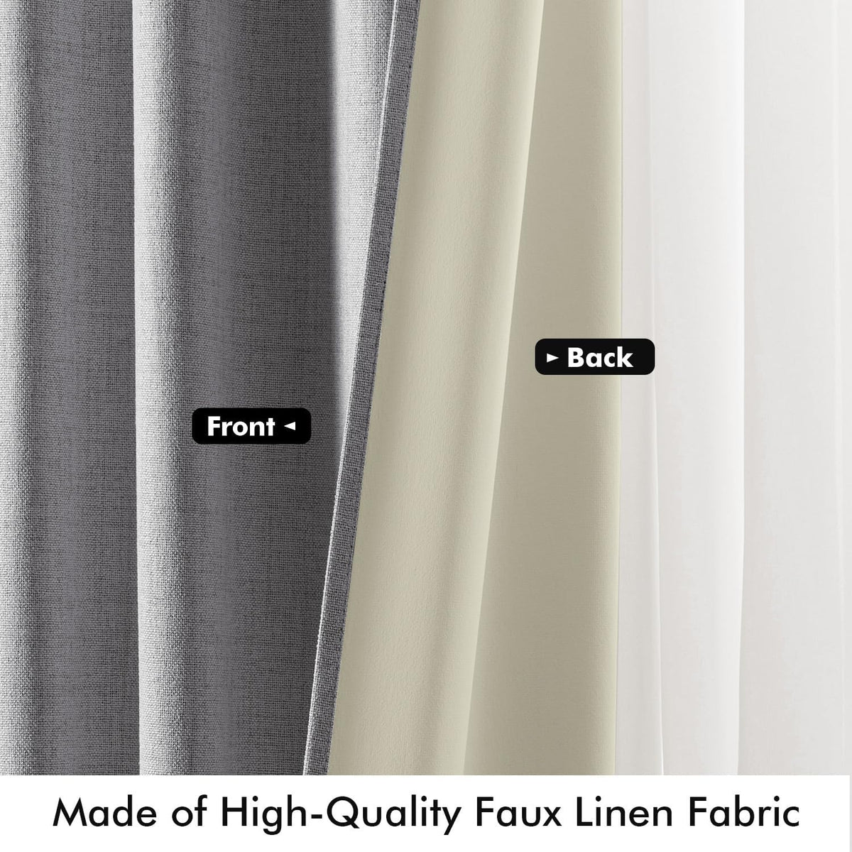 90"L x 42"W polyester curtains in Glacier Gray, alternate view 6