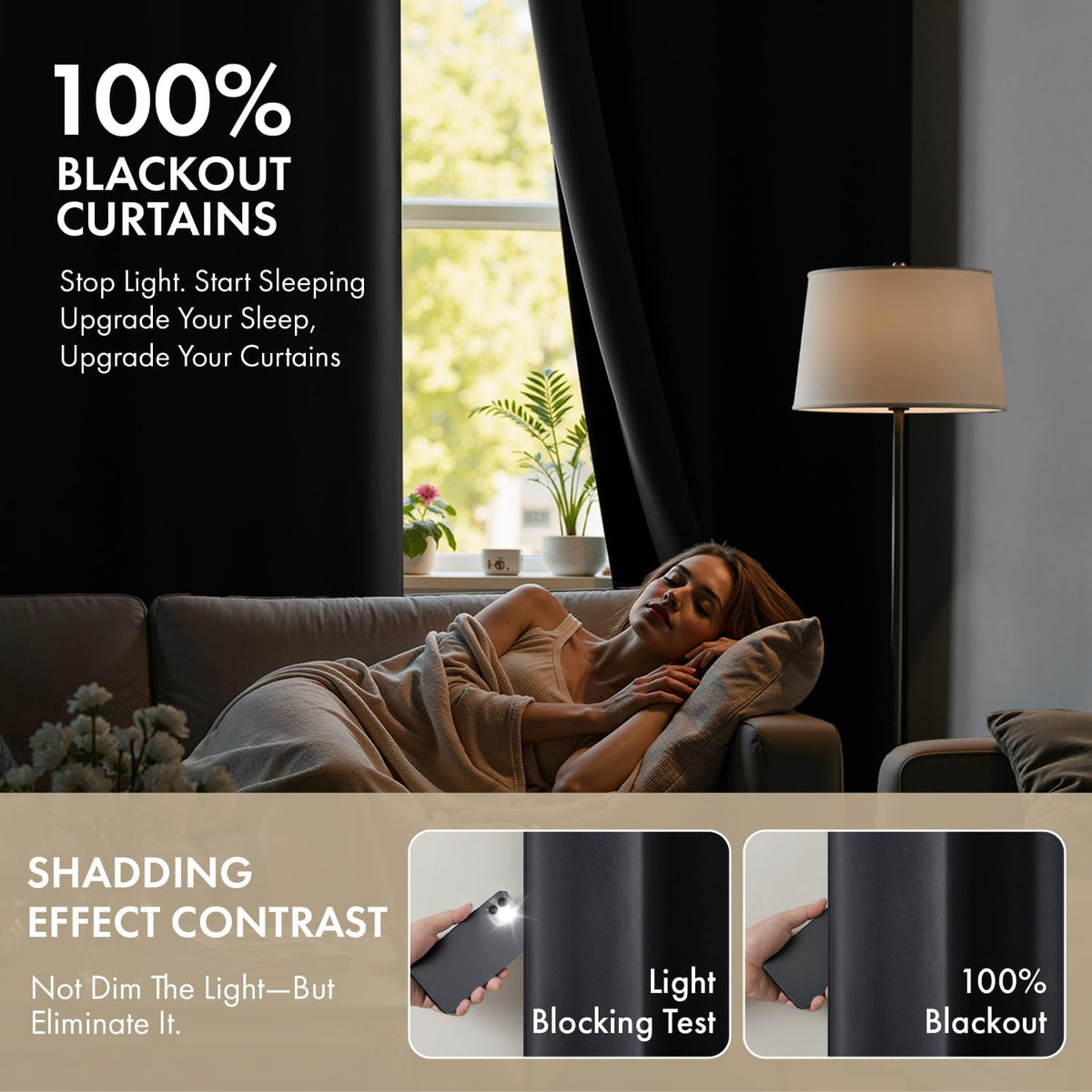 96"L x 40"W polyester curtains in Grey, alternate view 2