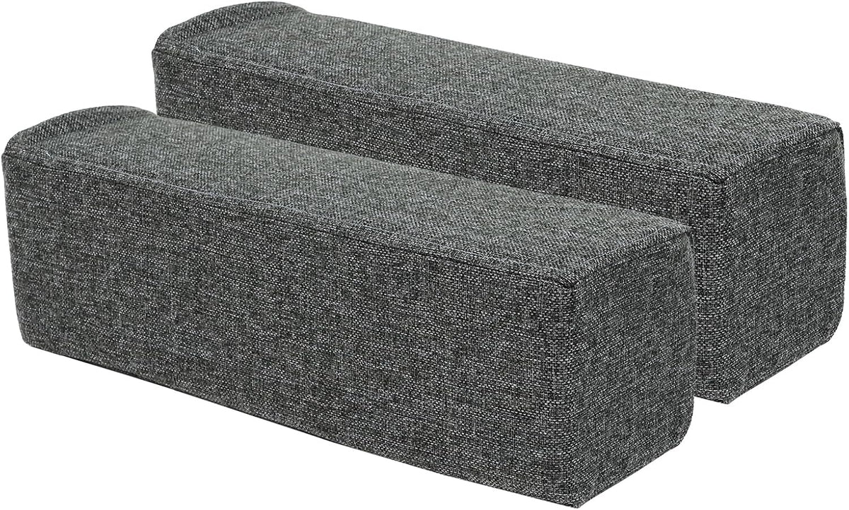 5.9x5.9x19.7 IN foam backrest pillows in Linen Dark Grey