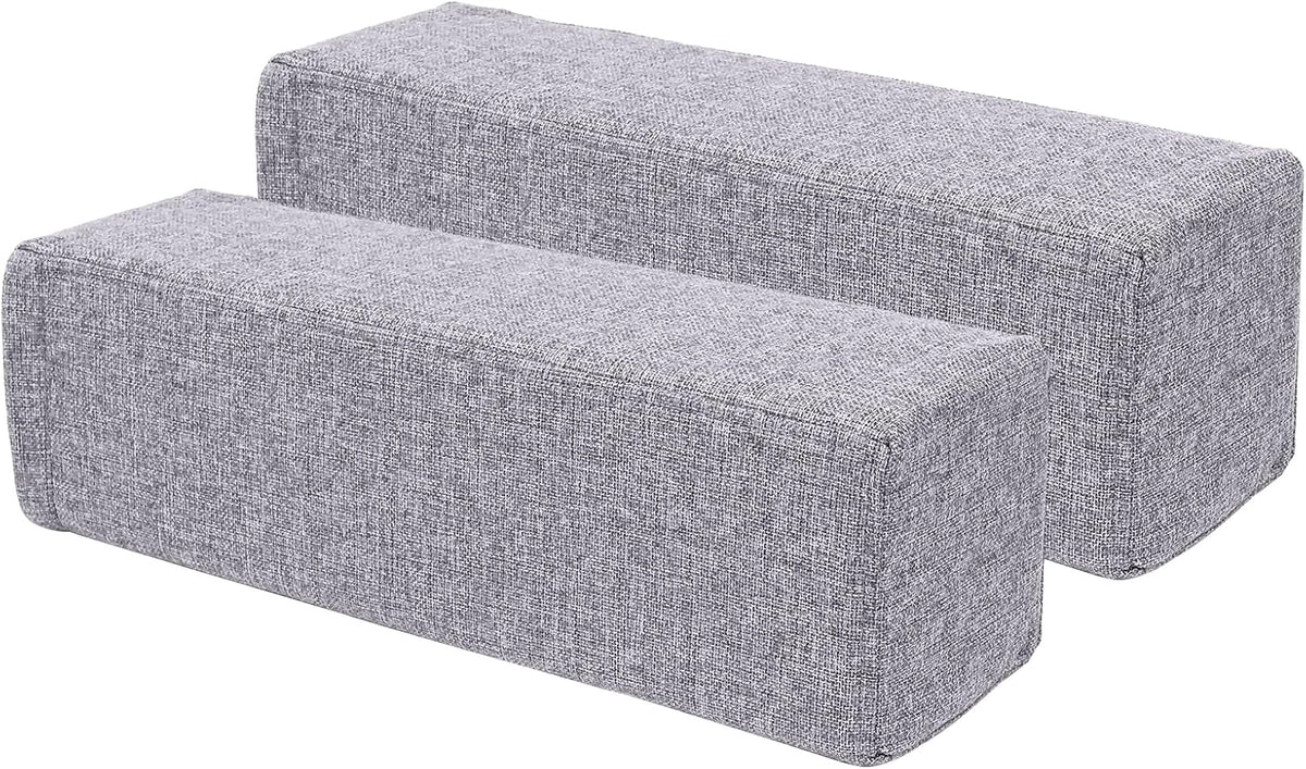 5.9x5.9x19.7 IN foam backrest pillows in Linen Grey