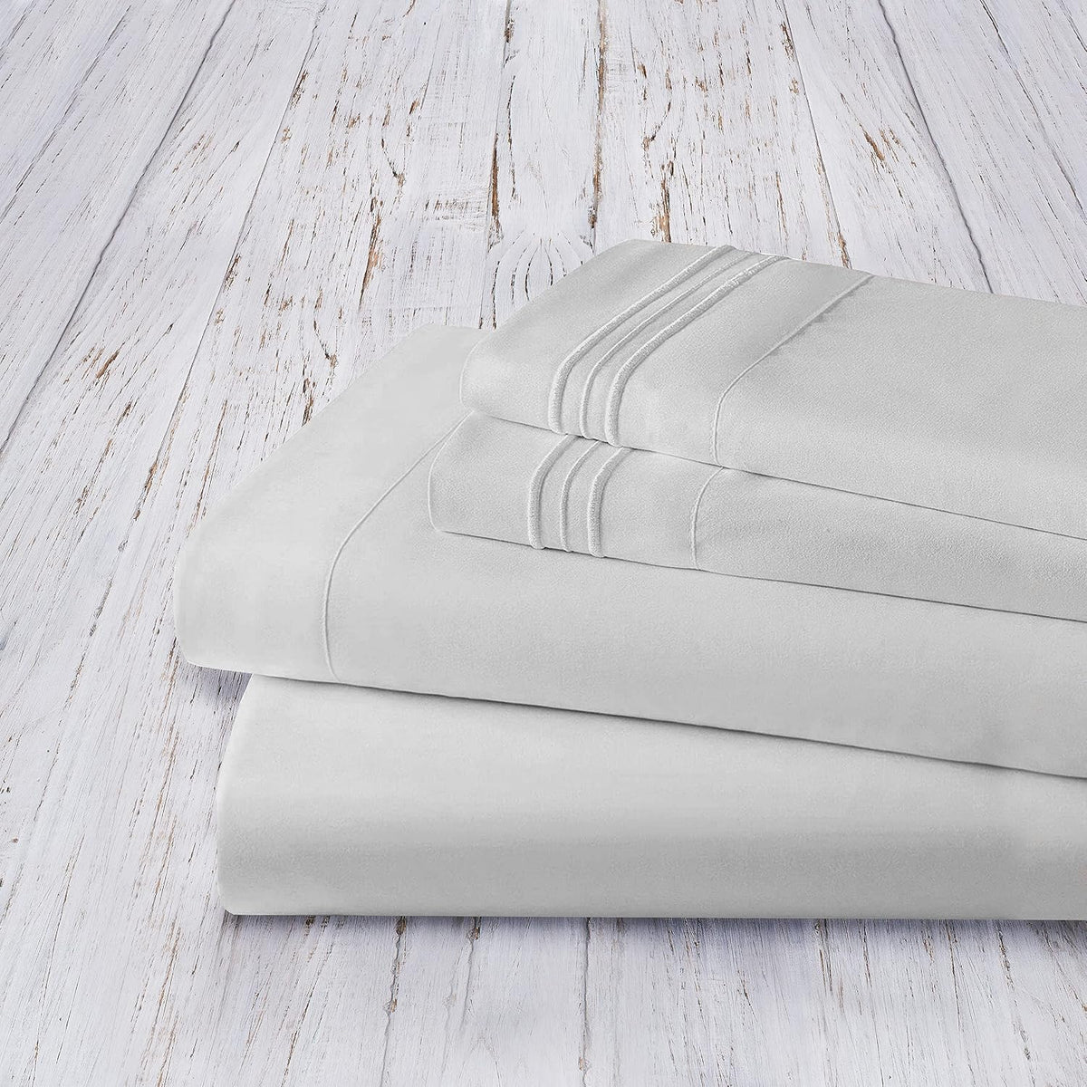 King microfiber bedding sets in Light Gray, alternate view 3