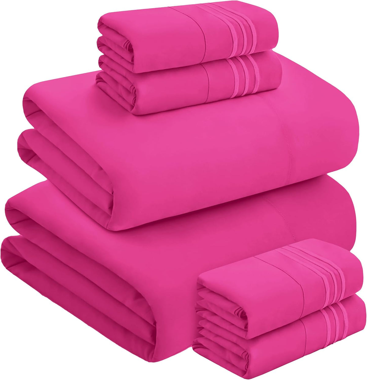 Queen - Extra Deep Pocket microfiber bedding sets in Hot Pink, alternate view 8