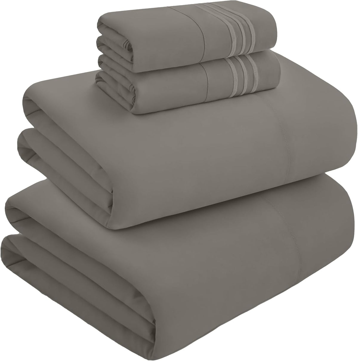 Twin XL - EXTRA DEEP Pocket microfiber bedding sets in Gray, alternate view 8