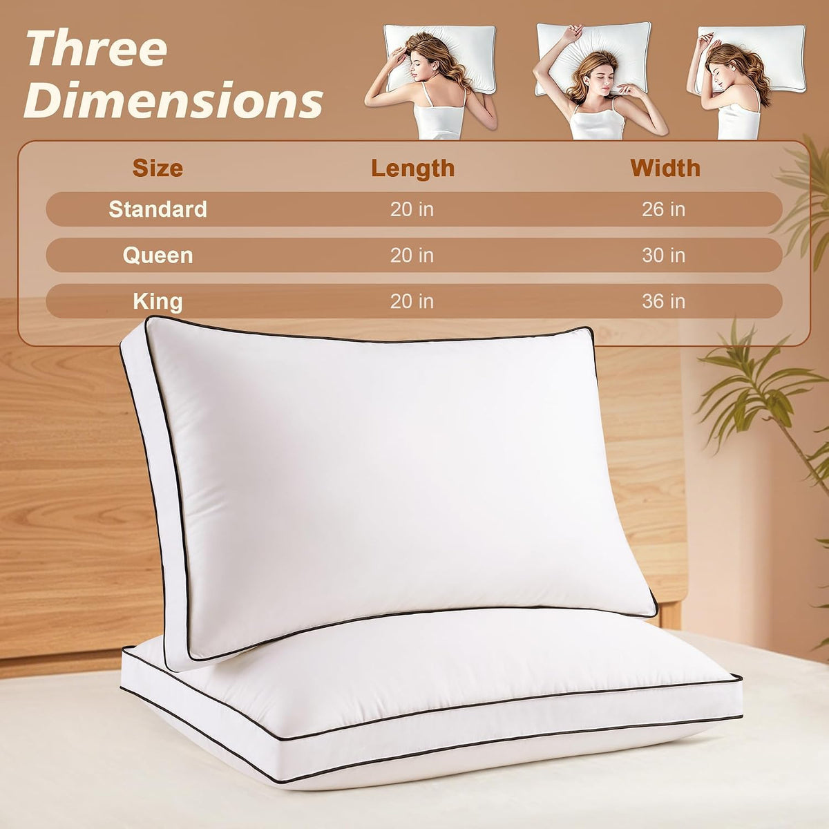 Standard(2 PACK) pillows in White, alternate view 6