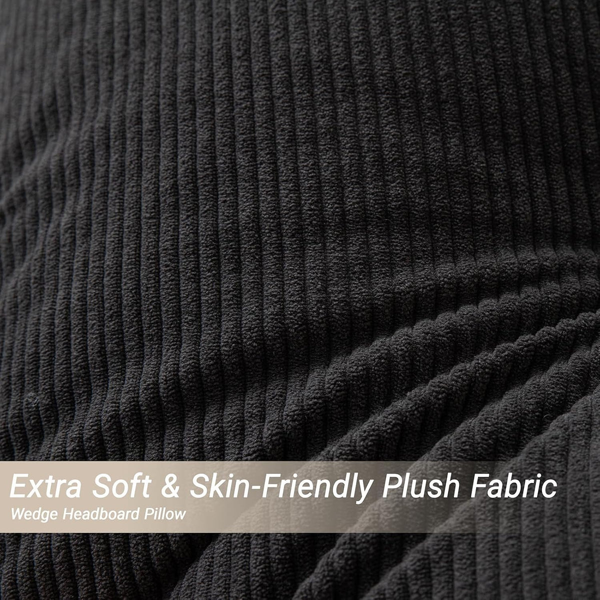 MQK Twin Size:39x16x8in cotton backrest pillows in Dark Grey, alternate view 5