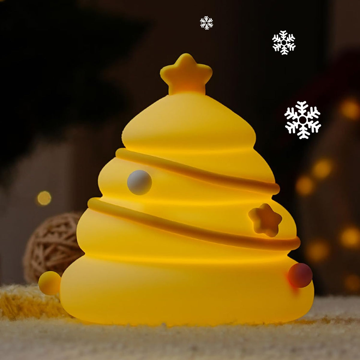 4.4"D x 4.4"W x 4.6"H silicone night lights & ambient lighting