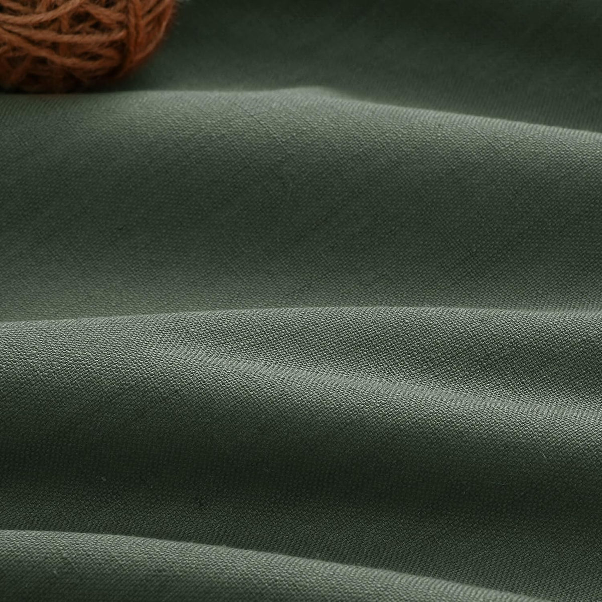 108"L x 52"W linen curtains in Olive Green, alternate view 5