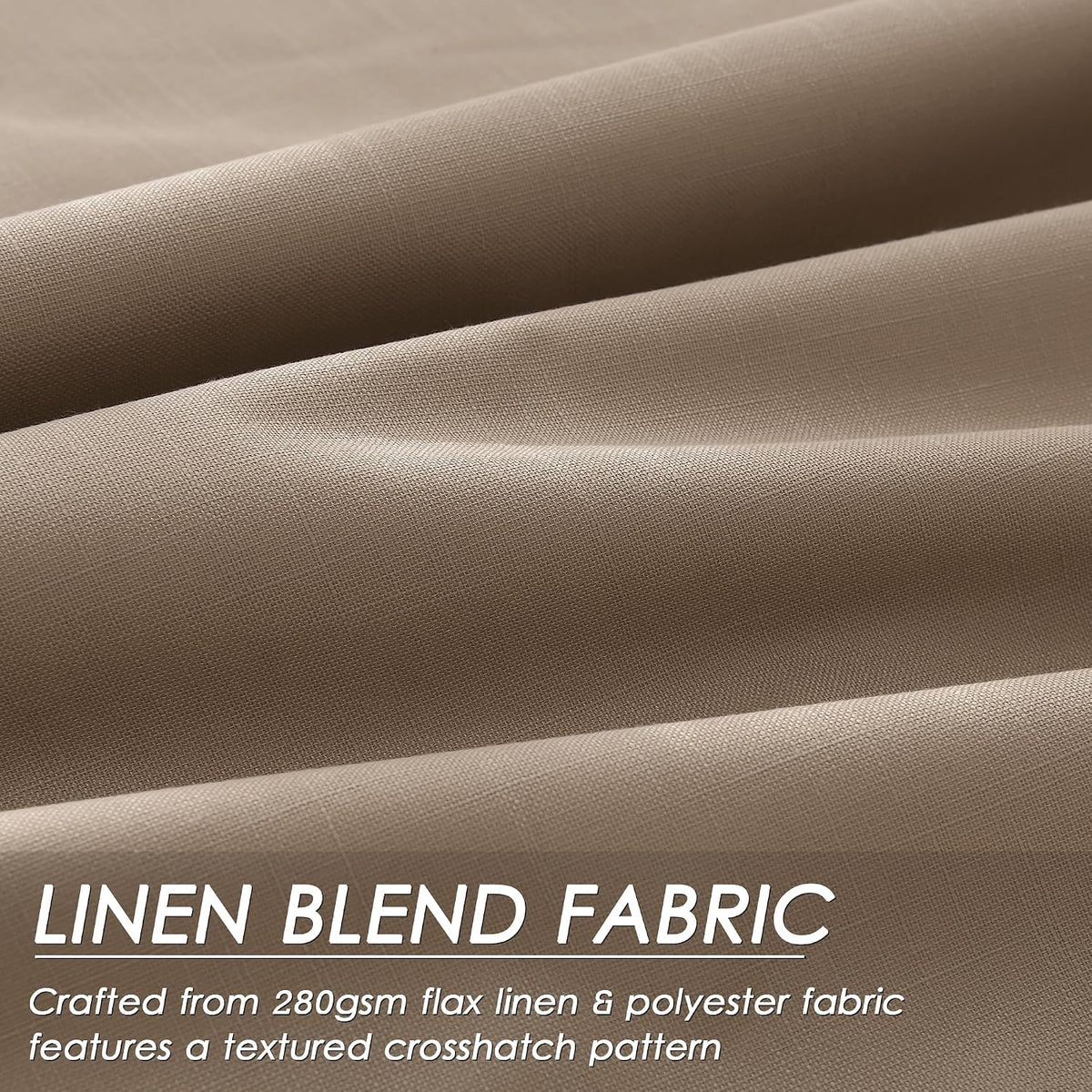 120"L x 52"W linen curtains, alternate view 5