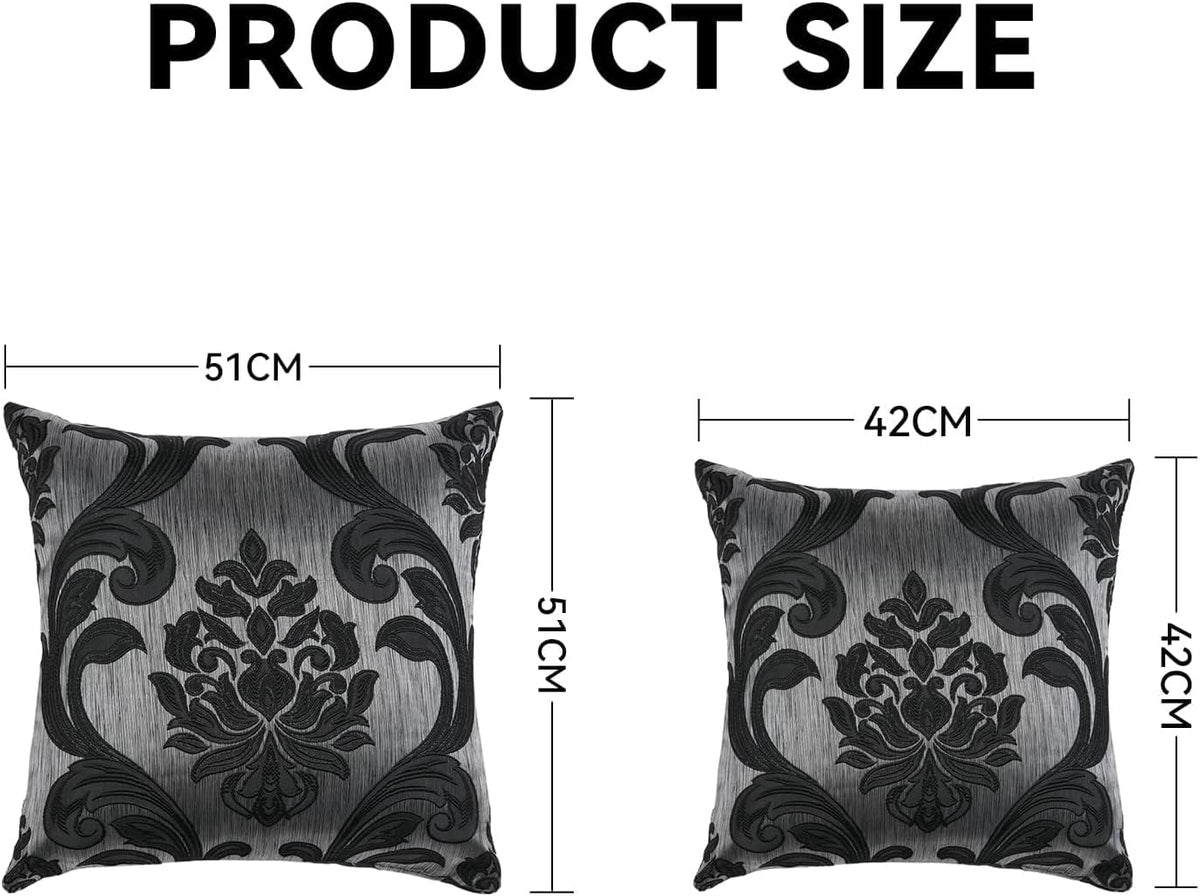 16"L x 16"W microfiber throw pillow accessories in Black, alternate view 6