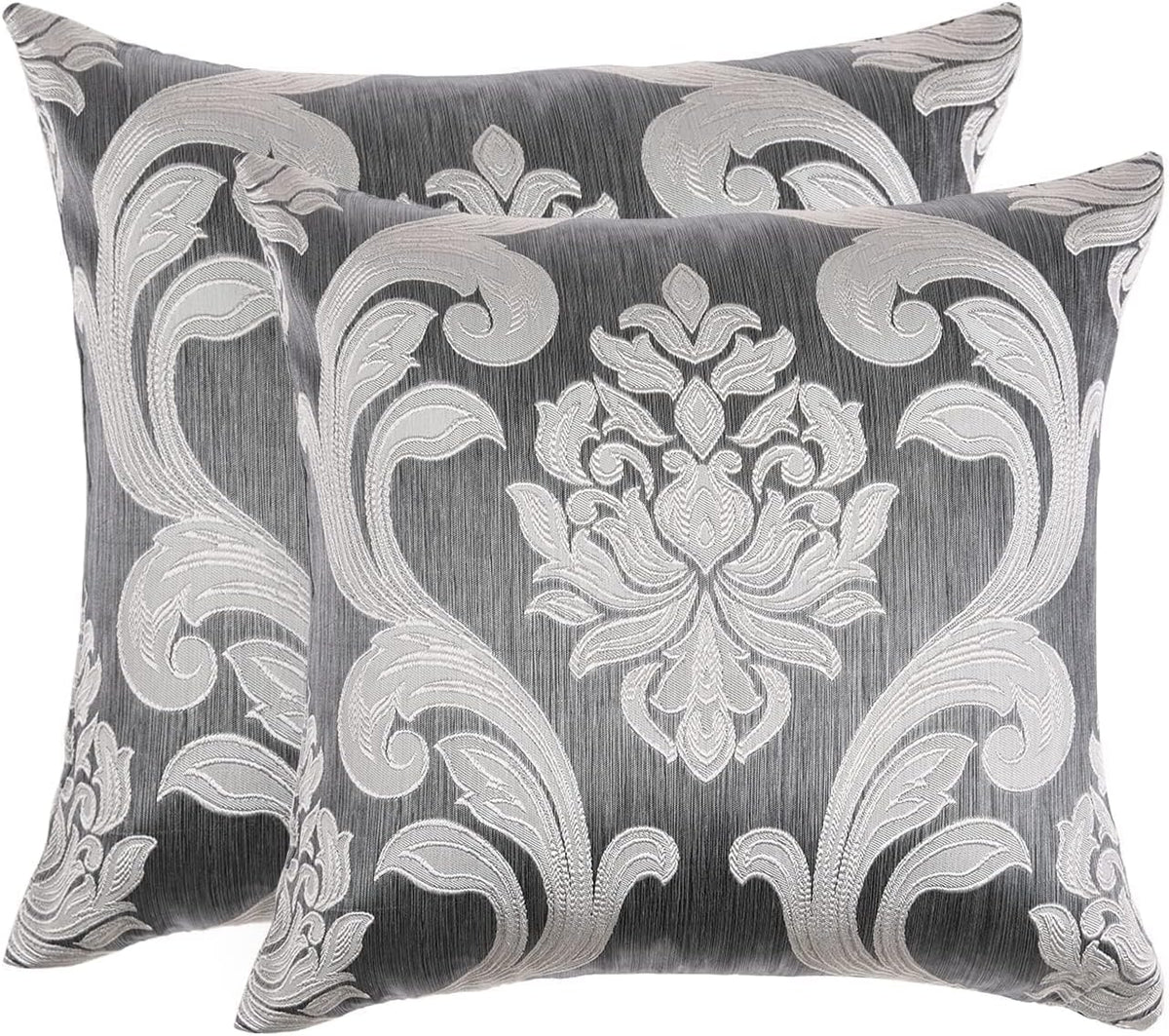16"L x 16"W microfiber throw pillow accessories in Grey