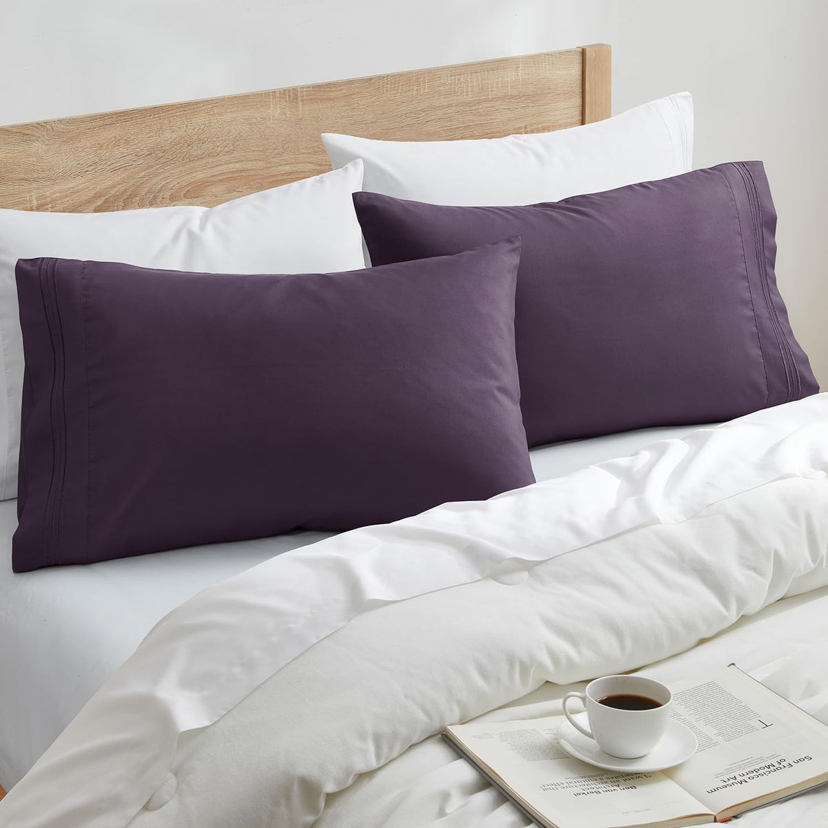 Queen (20" x 30") 2Pc microfiber pillowcases, alternate view 2
