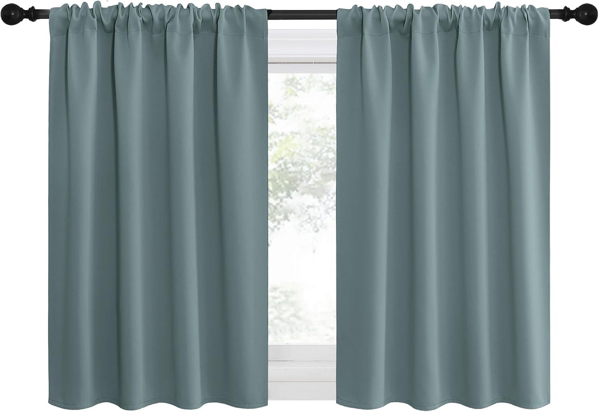 30"L x 42"W polyester curtains in Greyish Blue, alternate view 4