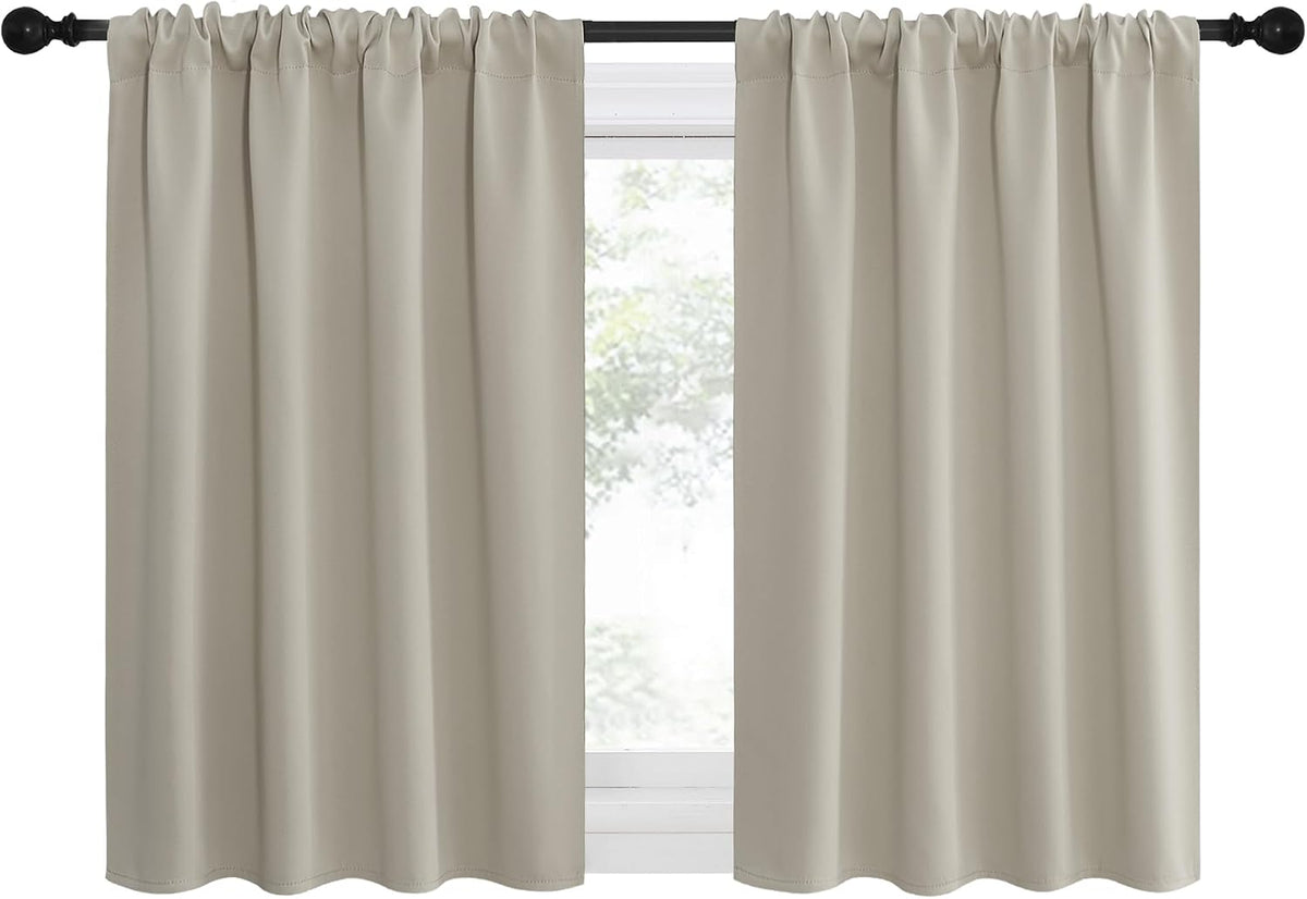 30"L x 42"W polyester curtains in Natural, alternate view 4
