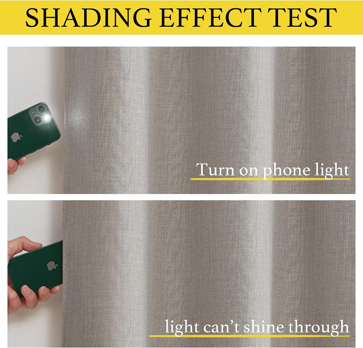 36"L x 34"W polyester curtains, alternate view 2