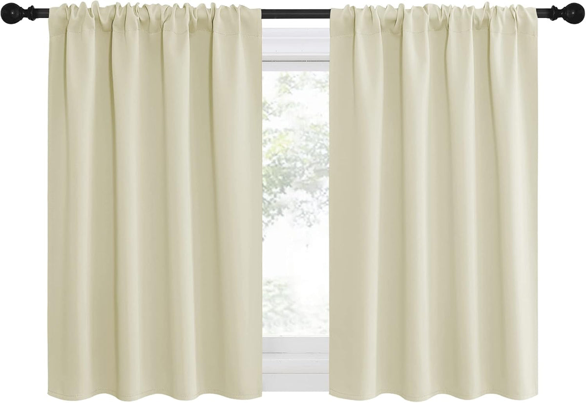 36"L x 42"W polyester curtains in Beige, alternate view 2