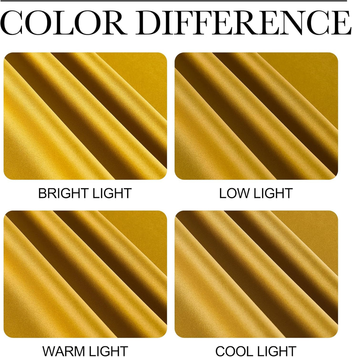 36"L x 42"W polyester curtains in Gold, alternate view 5