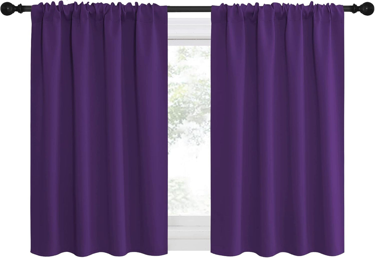 36"L x 42"W polyester curtains in Royal Purple, alternate view 2