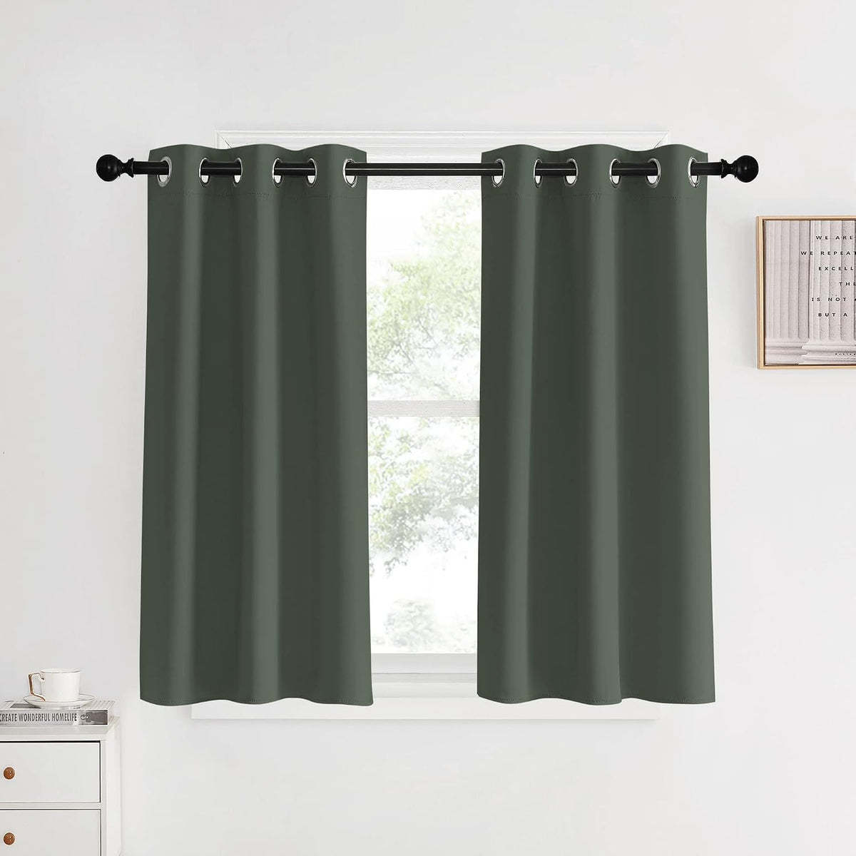 40"L x 34"W polyester curtains
