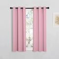 45"L x 29"W polyester curtains in Crystal Pink