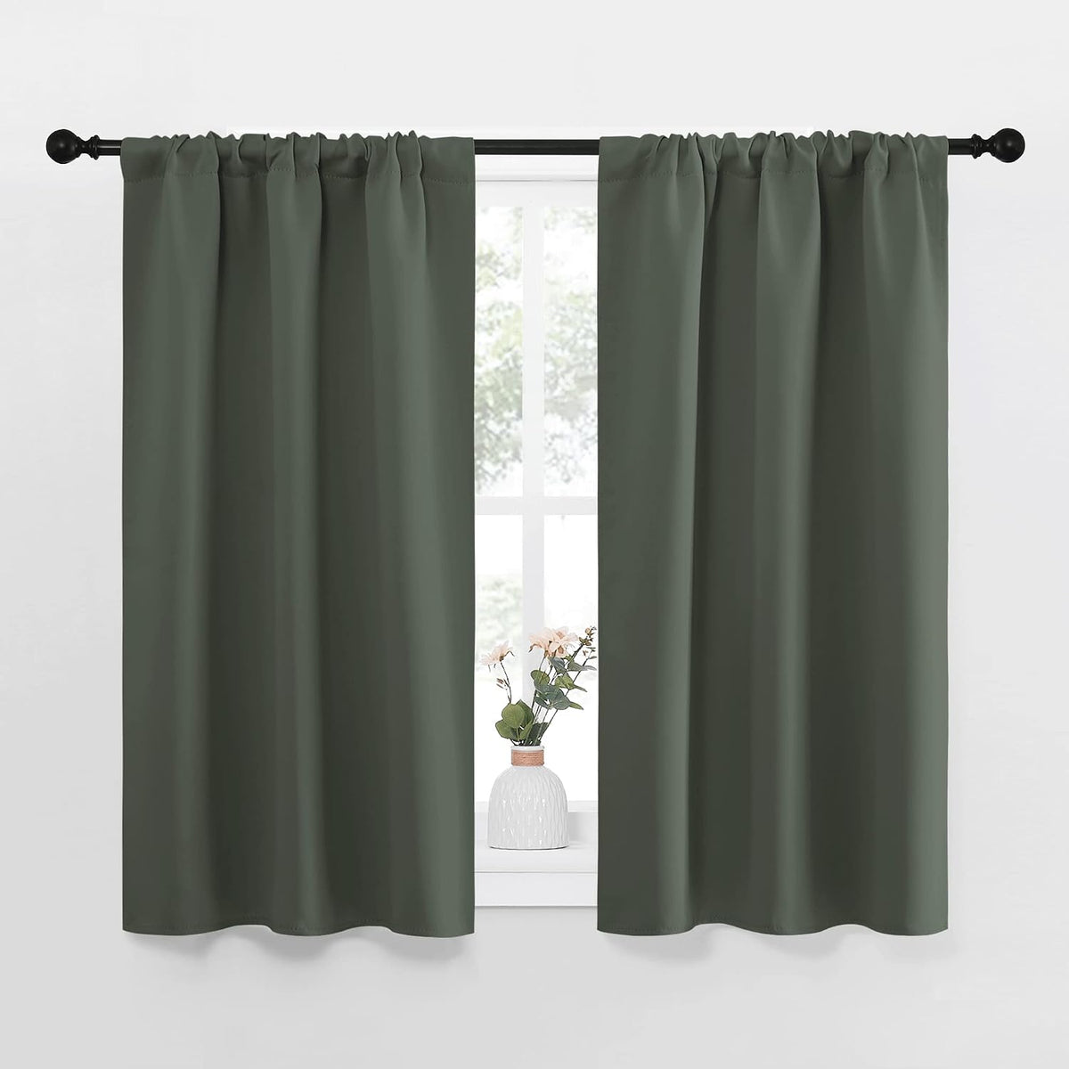 45"L x 34"W polyester curtains