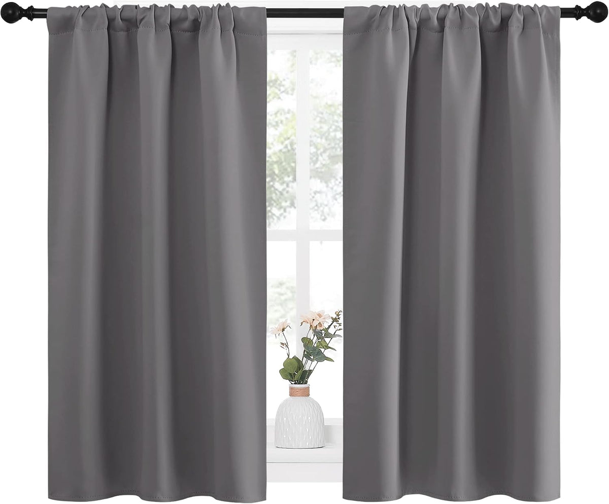 45"L x 34"W polyester curtains in Grey, alternate view 4