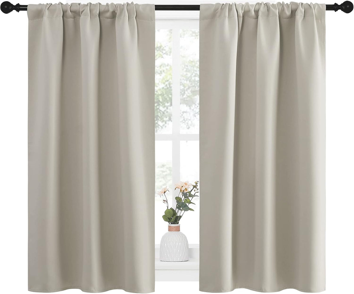 45"L x 34"W polyester curtains in Natural, alternate view 2