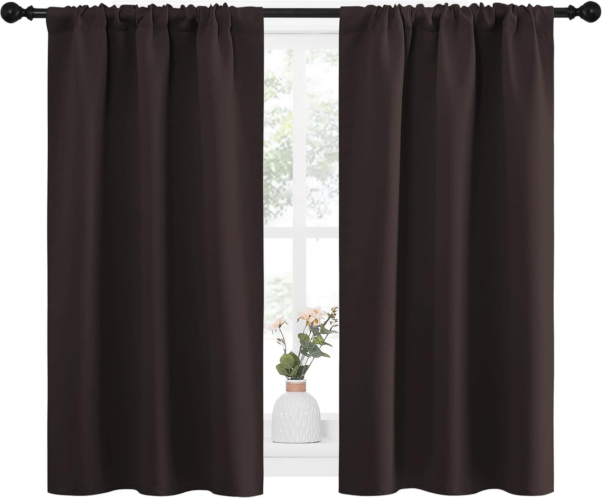 45"L x 34"W polyester curtains in Toffee Brown, alternate view 2