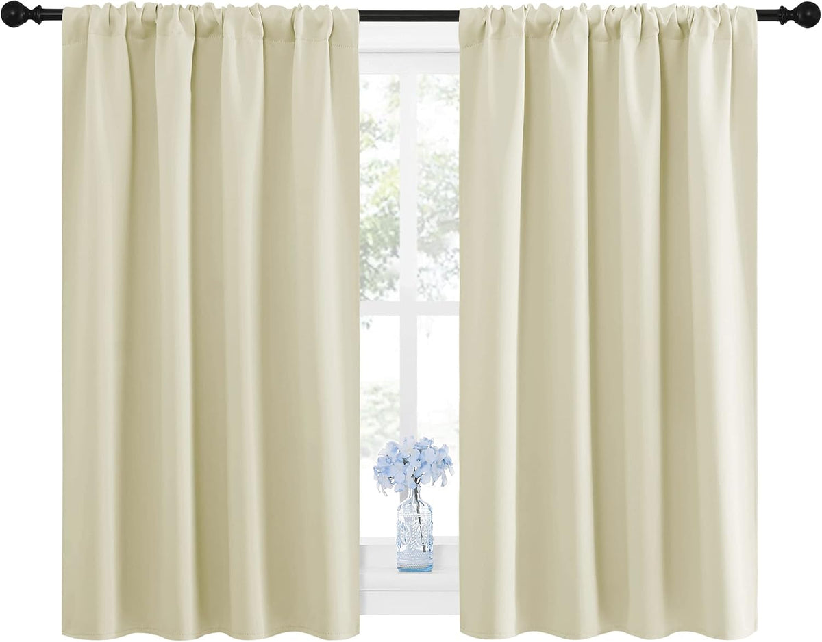 45"L x 42"W polyester curtains in Beige, alternate view 2