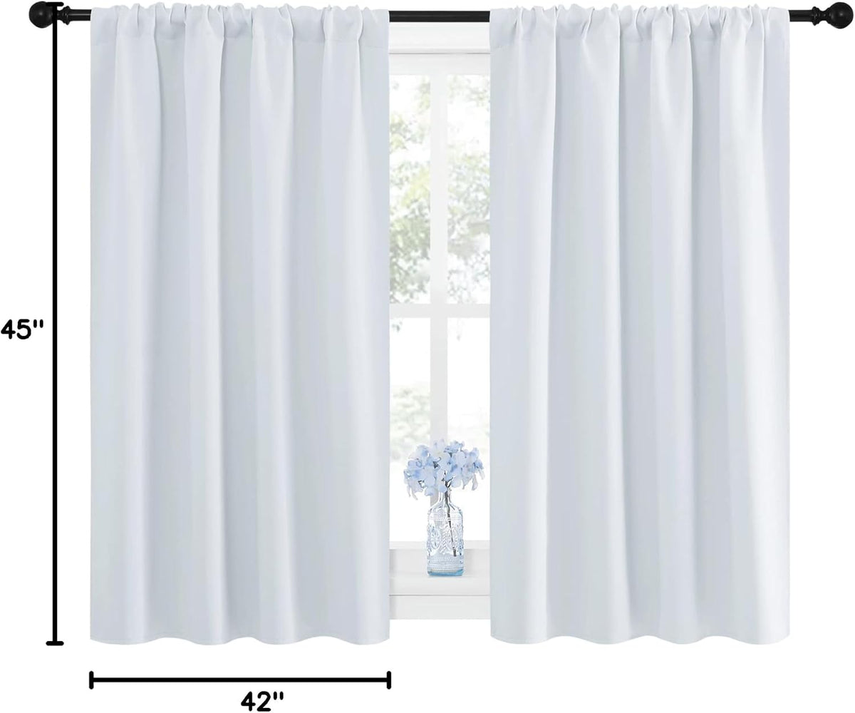 45"L x 42"W polyester curtains in Greyish White, alternate view 10