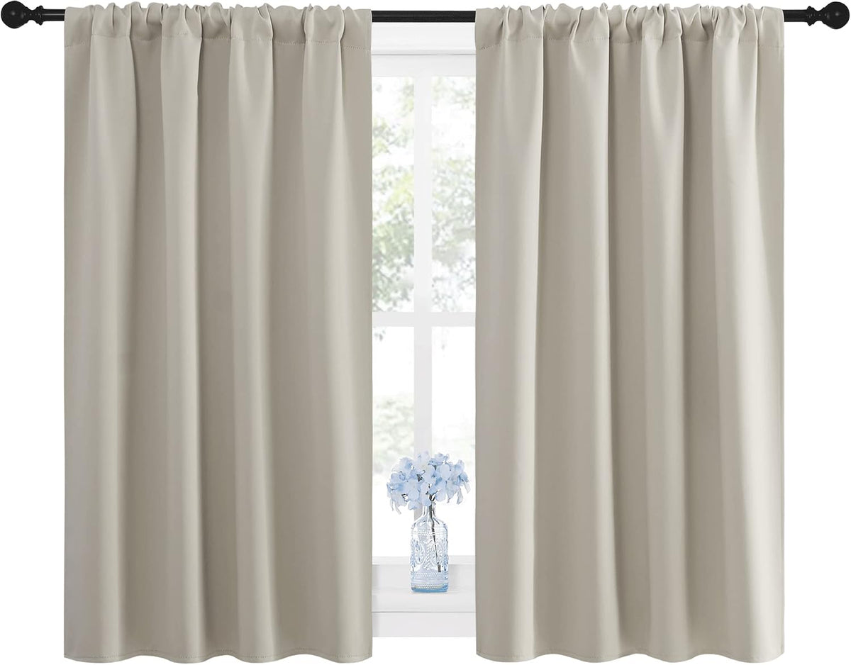 45"L x 42"W polyester curtains in Natural, alternate view 2