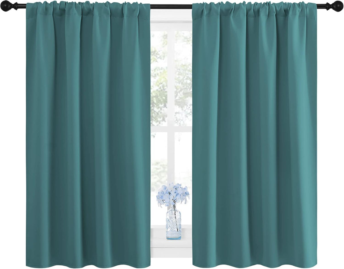 45"L x 42"W polyester curtains in Sea Teal, alternate view 3